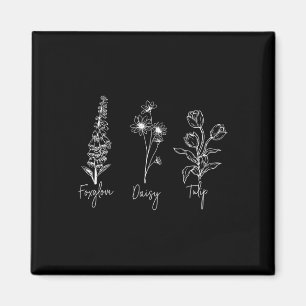 Foxglove Daisy Tulip Subtle Anti Trump Liberal Fem Magneet