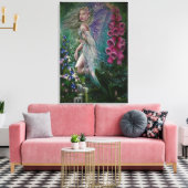 Foxglove fee canvas print (Insitu (Woonkamer))