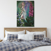 Foxglove fee canvas print (Insitu (Slaapkamer))