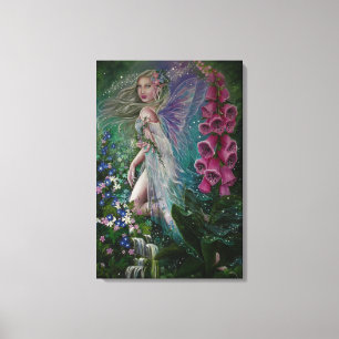 Foxglove fee canvas print
