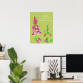 Foxglove Flower Botanical Painical Poster (Thuiskantoor)