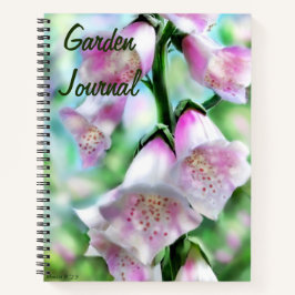 Foxglove Flower Floral Paarse Green Garden Journal Notitieboek
