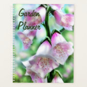 Foxglove Flower Floral Paarse Groene Tuin Planner (Voorkant)