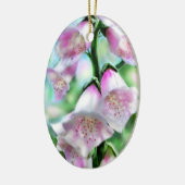 Foxglove Flower Roze Paarse Groen Witte Tuin Keramisch Ornament (Links)