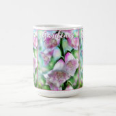 Foxglove Flowers Floral Pink Garden Personalized Koffiemok (Center)