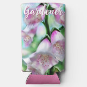Foxglove Flowers Floral Pink Garden Personalized Seltzer Blikjeskoeler (Achterkant)
