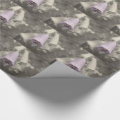 Foxglove Flowers in gedeeltelijke kleur zwart-wit Cadeaupapier (Hoek)