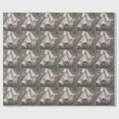 Foxglove Flowers in gedeeltelijke kleur zwart-wit Cadeaupapier (Vlak)