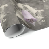 Foxglove Flowers in gedeeltelijke kleur zwart-wit Cadeaupapier (Rol Hoek)