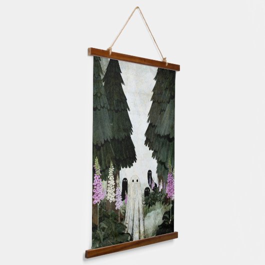 Foxglove Ghost Hangend Wandkleed (Gebogen)