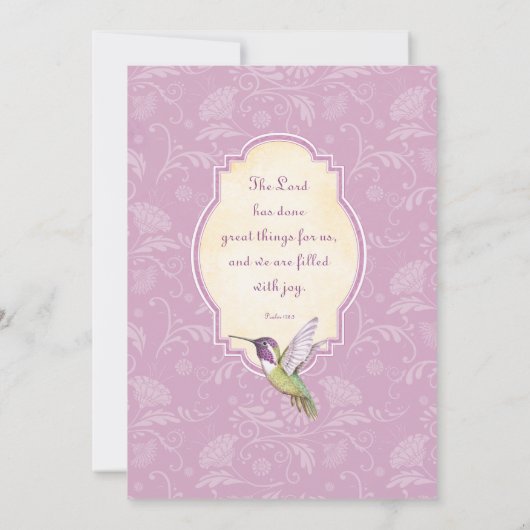 Foxglove Hummingbird - Weddenschap Kaart (Achterkant)