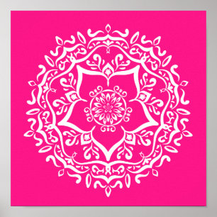 Foxglove Mandala Poster