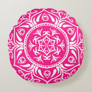 Foxglove Mandala Rond Kussen