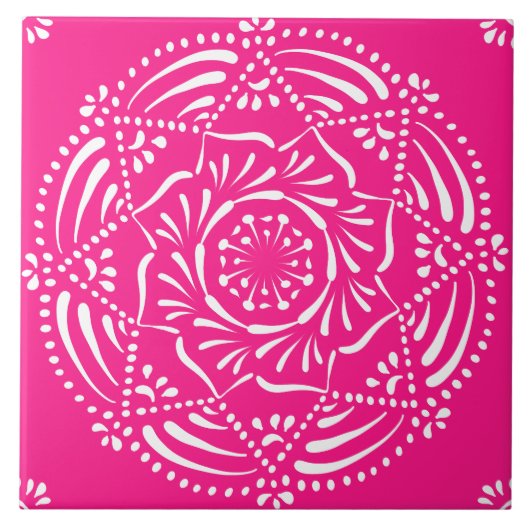 Foxglove Mandala Tegeltje (Voorkant)