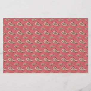 Foxglove Petal Paisley Pattern Briefpapier