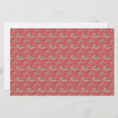 Foxglove Petal Paisley Pattern Briefpapier (Voorkant / Achterkant)