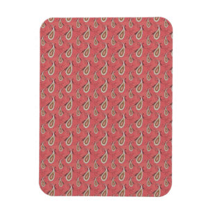 Foxglove Petal Paisley Pattern Magneet