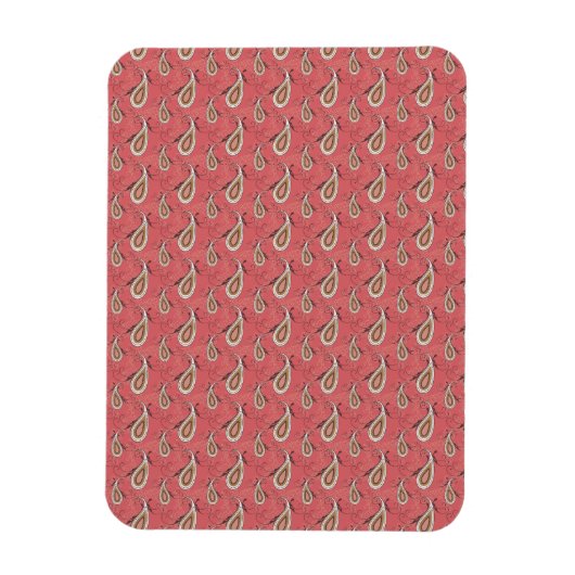 Foxglove Petal Paisley Pattern Magneet (Verticaal)
