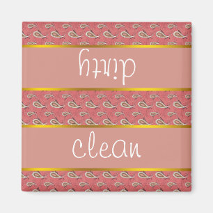 Foxglove Petal Paisley Pattern Magneet