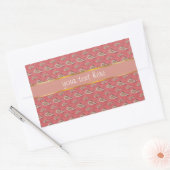Foxglove Petal Paisley Pattern Rechthoekige Sticker (Envelop)