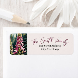 Foxglove retour straatadres etiket