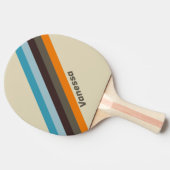 Foxglove Rust Gestreept met Naam Tafeltennisbatje (Zijkant)