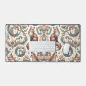 Foxglove Whispers: Victoriaans elegantie in Natuur Bureaumat (Keyboard & Muis)