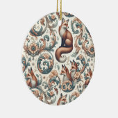 Foxglove Whispers: Victoriaans elegantie in Natuur Keramisch Ornament (Rechts)