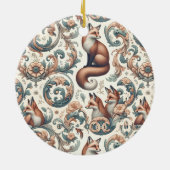 Foxglove Whispers: Victoriaans elegantie in Natuur Keramisch Ornament (Achterkant)