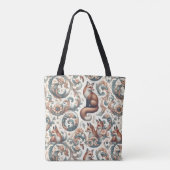 Foxglove Whispers: Victoriaans elegantie in Natuur Tote Bag (Achterkant)