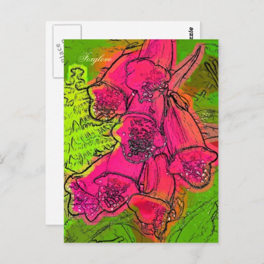 FOXGLOVES BRIEFKAART (Voorkant / Achterkant)