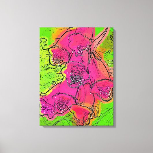 FOXGLOVES CANVAS AFDRUK (Voorkant)