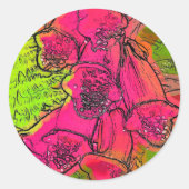 FOXGLOVES RONDE STICKER (Voorkant)