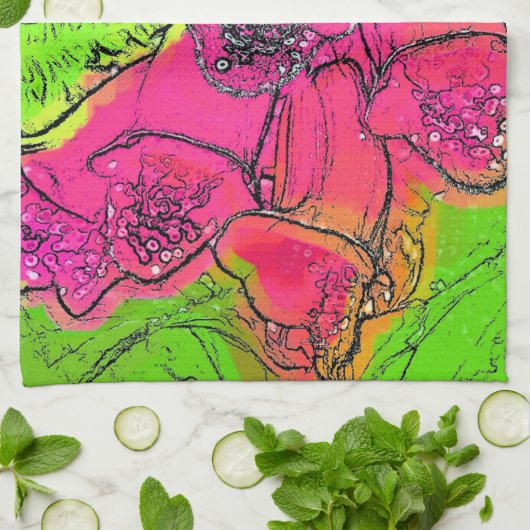 FOXGLOVES THEEDOEK (Gevouwen)