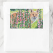 Foxhandschoenen Rechthoekige Sticker (Tas)