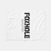 Foxhole Qualified Military Suprter And Lover Motiv Fleece Deken (Voorkant (Horizontaal))