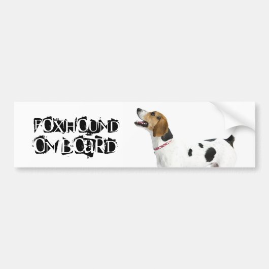 Foxhound aan boord bumpersticker (Voorkant)
