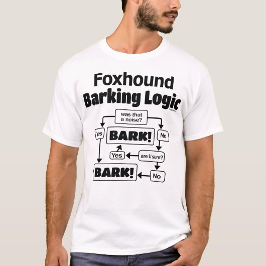 Foxhound Barking Logic T-shirt (Voorkant)