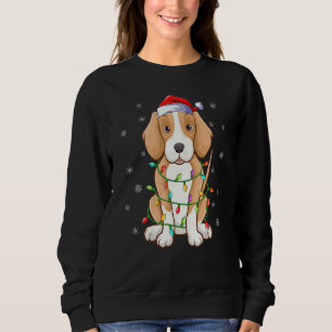 Foxhound Dog Xmas verlichtende kerstman met sinter Trui