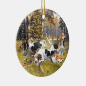 Foxhound Keramisch Ornament (Rechts)