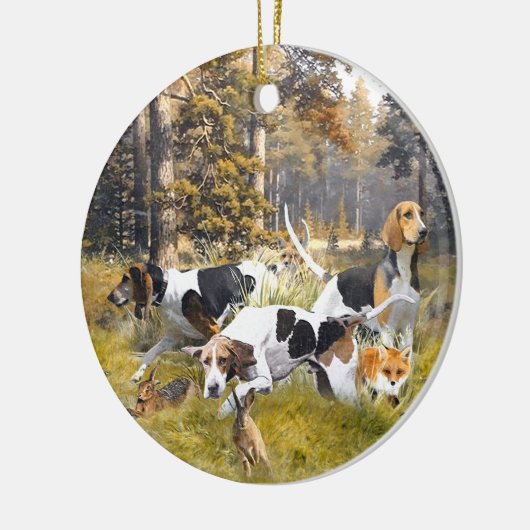Foxhound Keramisch Ornament (Links)
