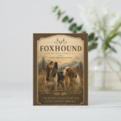 Foxhound-portret – edele jachthond briefkaart (Staand voorkant)