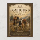 Foxhound-portret – edele jachthond briefkaart (Voorkant)