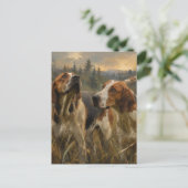 Foxhound-portret – edele jachthond feestdagenkaart (Staand voorkant)