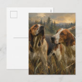 Foxhound-portret – edele jachthond feestdagenkaart (Voorkant / Achterkant)
