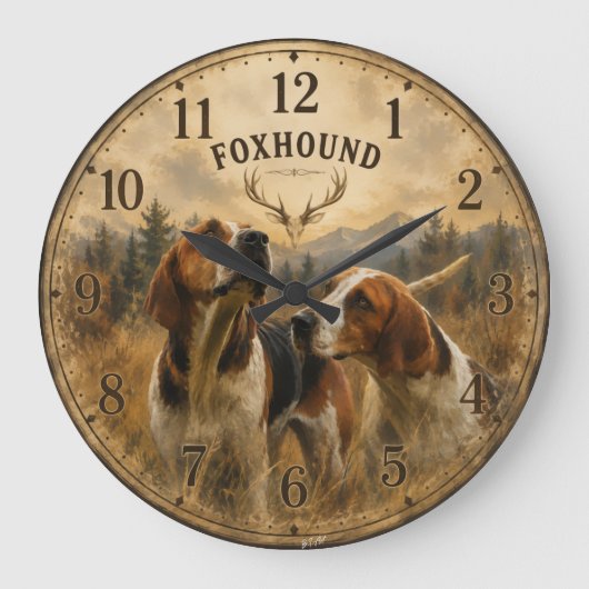 Foxhound-portret – edele jachthond grote klok (Voorkant)