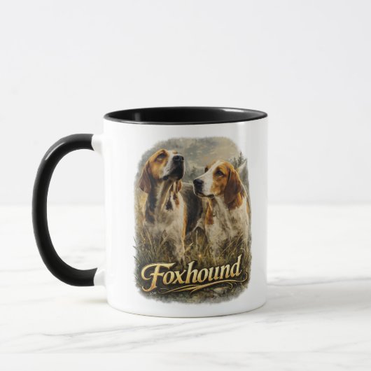 Foxhound-portret – Edele jachthond Mok (Links)