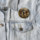 Foxhound-portret – edele jachthond ronde button 5,7 cm (In situ)