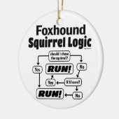 Foxhound Squirrel Logic Keramisch Ornament (Links)