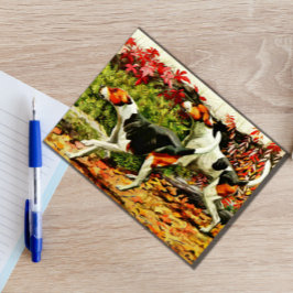 Foxhounds (Engels&Amerikaans) in herfsthout Briefkaart